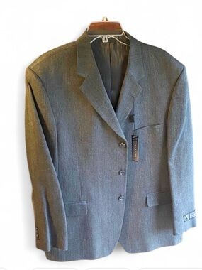 Mazzoni Men’s 46R Gray Herringbone Sport Coat Blazer NWT Jacket 46 Regular